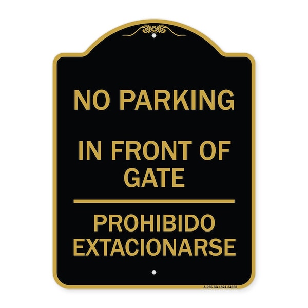 Signmission No Parking No Parking in Front of Gate Prohibido Estacionarse, A-DES-BG-1824-23665 A-DES-BG-1824-23665 - main